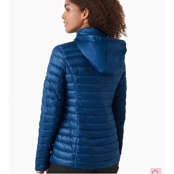 GORGEOUS Kate Spade School Essentials Women XS Packable Down Jacket Dark Peacock - Picture 1 of 11